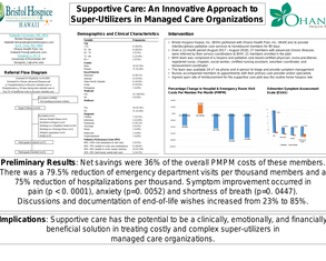 Supportive Care - An Innovative Approach For Super-Utilizers in Managed Care Organizations. - Poster Image