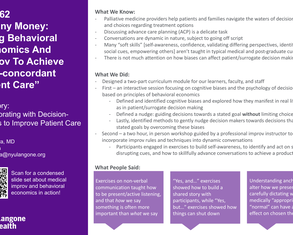 Funny Money: Using Behavioral Economics and Improv to Achieve Goal-Concordant Patient Care - Poster Image