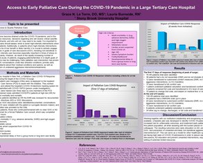 Access to Early Palliative Care During the COVID-19 Pandemic in a Large Tertiary Care Hospital - Poster Image