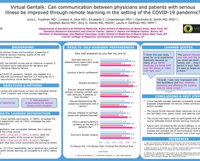 Comparing preparedness after in-person vs virtual serious illness communication training - Poster Image