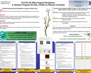 EOL Support Navigators:  A Visitation Program for End of Life, COVID (+) Patients & Families - Poster Image