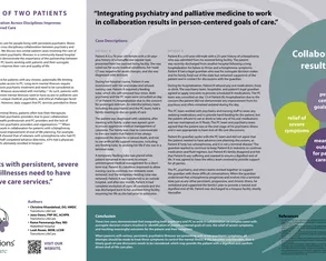 A Tale of Two Patients: How Collaboration Across Disciplines Improves Patient-Centered Care - Poster Image