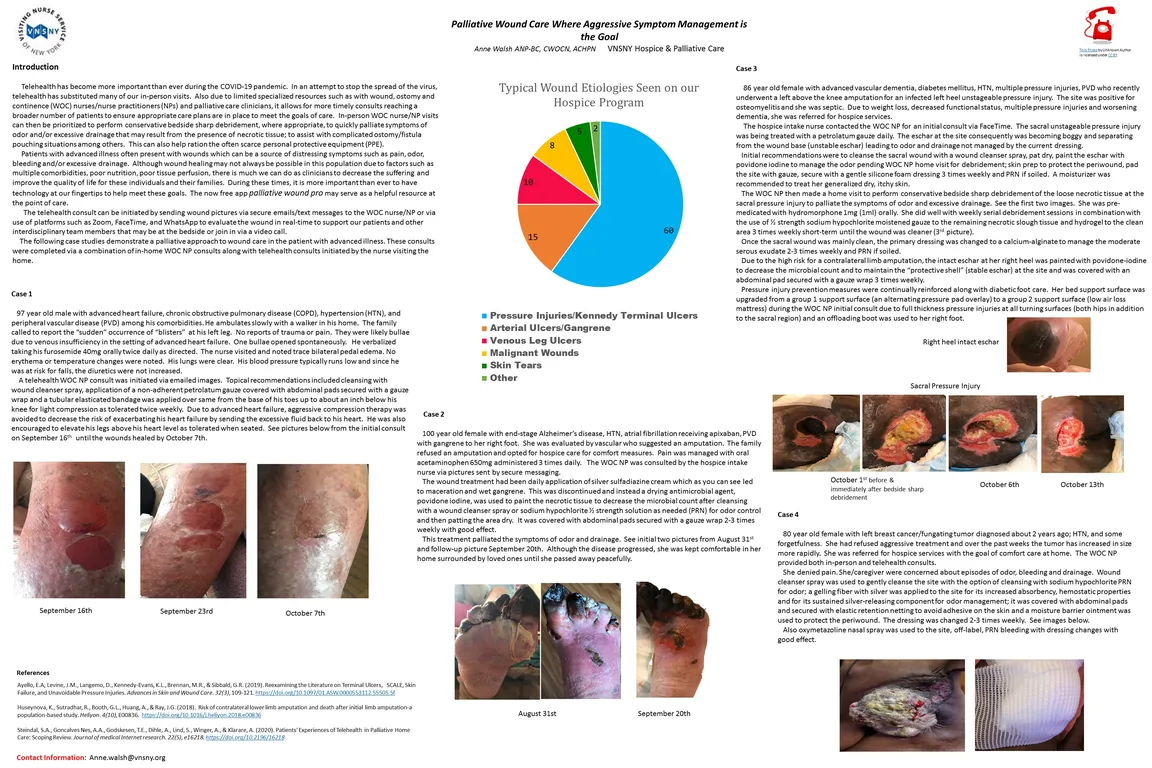 Palliative Wound Care Where Aggressive Symptom Management is the Goal - Poster Image