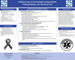 Palliative Care in the Emergency Department:
Putting Patients and Business First - Poster Image