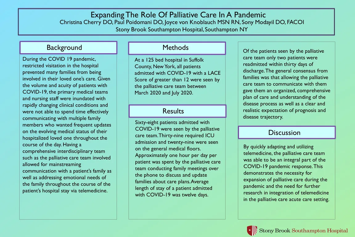 Expanding The Role Of Palliative Care In A Pandemic - Poster Image