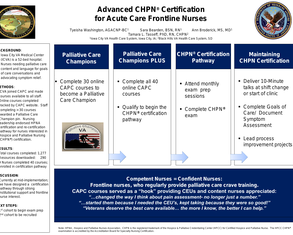 Certification improving veterans outcomes when palliative services is consulted - Poster Image
