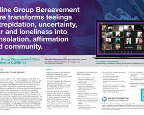 Online Group Bereavement Care in the time of COVID-19 - Poster Image