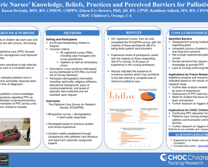 Nurses' Knowledge, Beliefs, Practices & Barriers to Pediatric Palliative Care - Poster Image