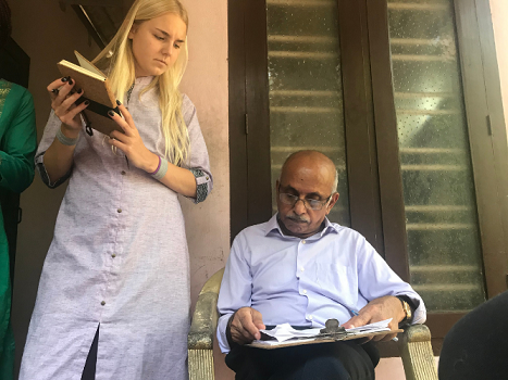 Dr. Raj and Peyton Recker at a home visit in Neyyattinkara, Trivandrum-2