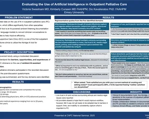 Evaluating the Use of Artificial Intelligence in Outpatient Palliative Care