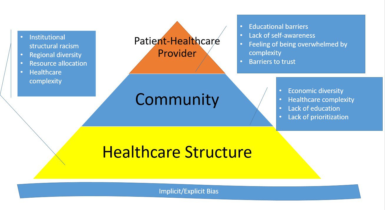 Barriers to Health Equity Pyramid