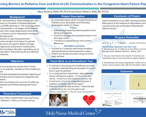 Overcoming Barriers of Palliative Care and End-of-Life Communication for the CHF population with Teach Back and Simulation - Poster Image
