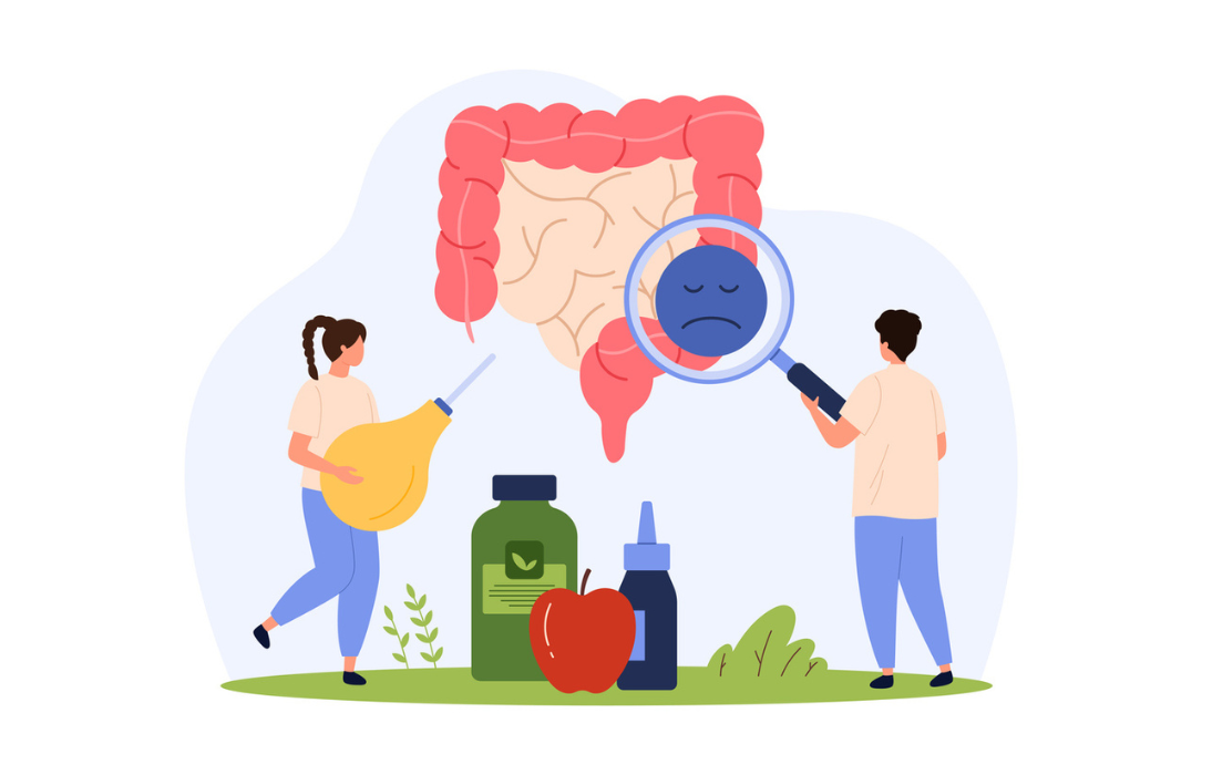 Illustration of doctors treating constipation_1094x700