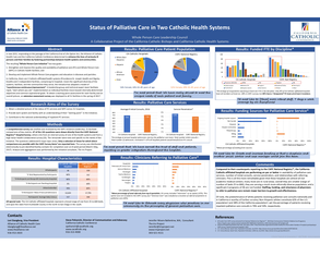 Status of Palliative Care in Two Catholic Health Systems - Poster Image