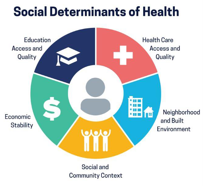 Social Determinants of Health graphic published by the CDC