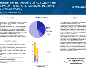 Spectrum Health Hospice and Palliative Care: Home Palliative Care Services and Medicare Care Choices Model - Poster Image