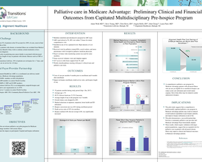 Palliative Care in Medicare Advantage: Preliminary Clinical and Financial Outcomes from Capitated Multidisciplinary Pre-Hospice Program - Poster Image