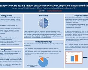 A Supportive Care Team's Impact on Advance Directive Completion in Neuromedicine - Poster Image