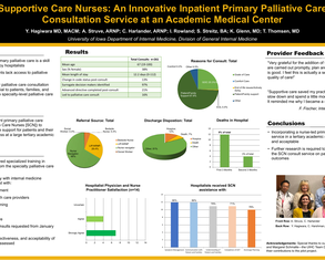 “Supportive Care Consults” Nurse-led Inpatient Primary Palliative Care Consult Service Initiative at an Academic Medical Center - Poster Image