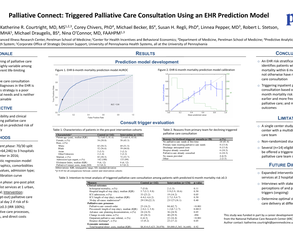 Palliative Connect: Triggered Palliative Care Consultation Using an EHR Prediction Model - Poster Image