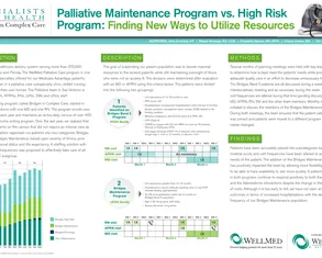 Palliative Maintenance Program Versus High-Risk Program: Finding New Ways to Utilize Resources  - Poster Image