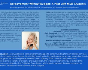 Bereavement Without Budget: A Pilot with MSW Students - Poster Image