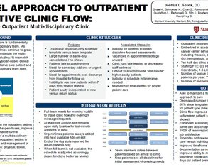A Novel Approach to Outpatient Palliative Care Clinic Flow - Poster Image